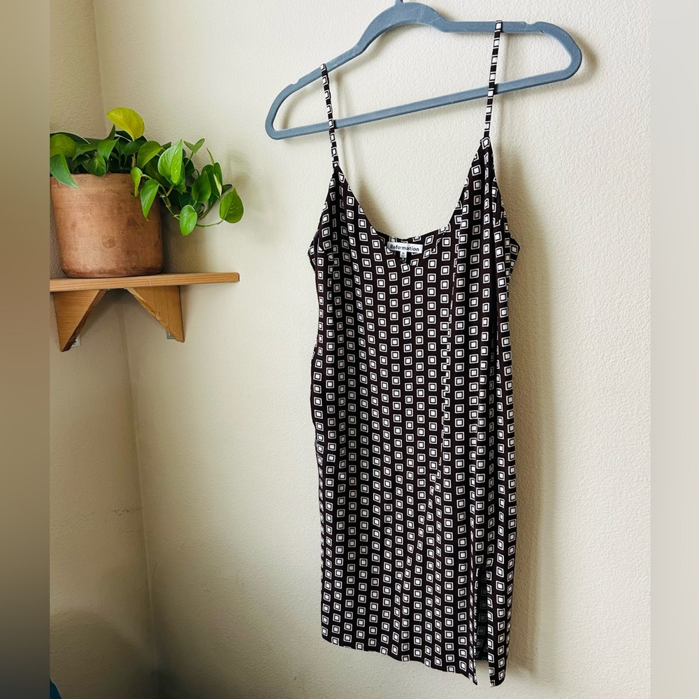 Reformation Mini Patterned Dress